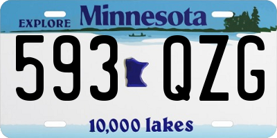 MN license plate 593QZG
