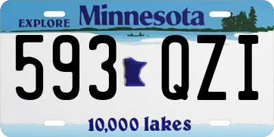 MN license plate 593QZI