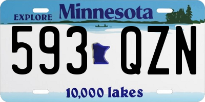 MN license plate 593QZN