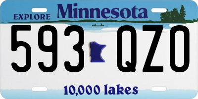 MN license plate 593QZO
