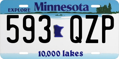 MN license plate 593QZP