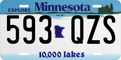 MN license plate 593QZS