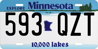 MN license plate 593QZT
