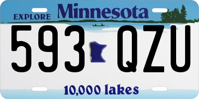 MN license plate 593QZU