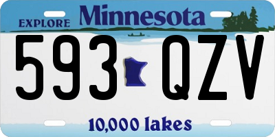 MN license plate 593QZV