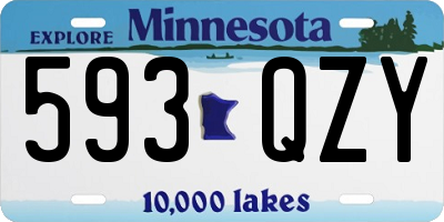 MN license plate 593QZY