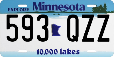 MN license plate 593QZZ
