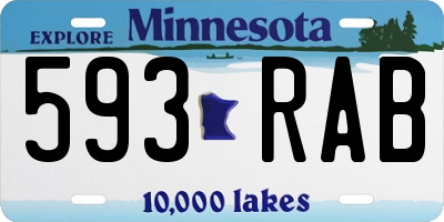 MN license plate 593RAB