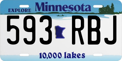 MN license plate 593RBJ