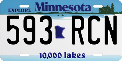 MN license plate 593RCN