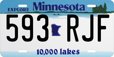 MN license plate 593RJF