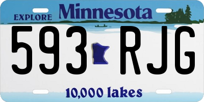 MN license plate 593RJG