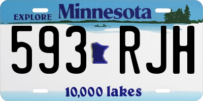 MN license plate 593RJH