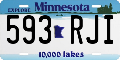 MN license plate 593RJI