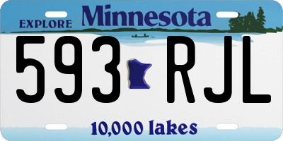 MN license plate 593RJL