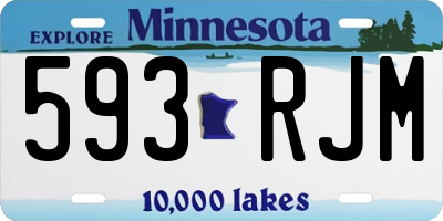 MN license plate 593RJM