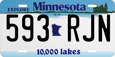 MN license plate 593RJN