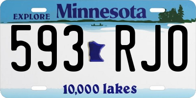 MN license plate 593RJO