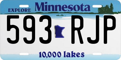 MN license plate 593RJP