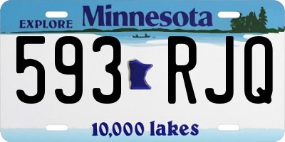 MN license plate 593RJQ