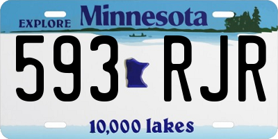 MN license plate 593RJR