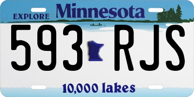 MN license plate 593RJS