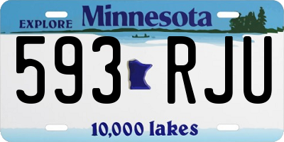 MN license plate 593RJU