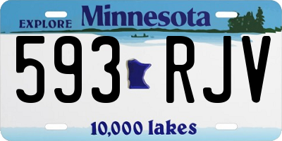 MN license plate 593RJV