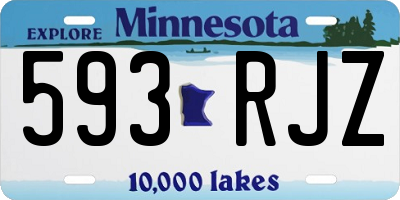 MN license plate 593RJZ