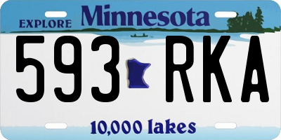 MN license plate 593RKA