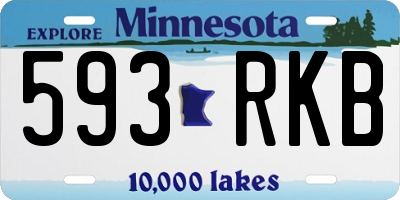 MN license plate 593RKB