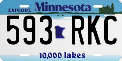 MN license plate 593RKC