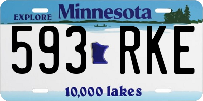 MN license plate 593RKE