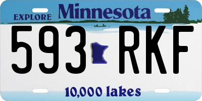 MN license plate 593RKF