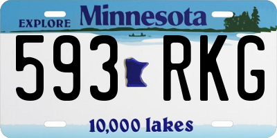 MN license plate 593RKG