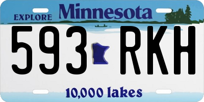 MN license plate 593RKH