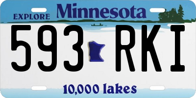 MN license plate 593RKI