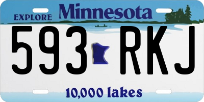 MN license plate 593RKJ