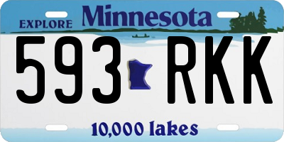 MN license plate 593RKK