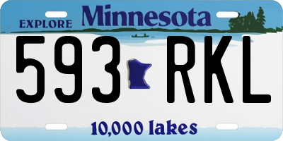 MN license plate 593RKL