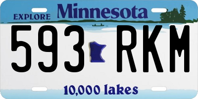 MN license plate 593RKM