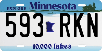 MN license plate 593RKN