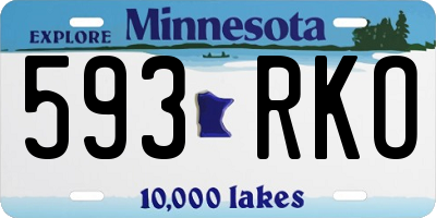 MN license plate 593RKO