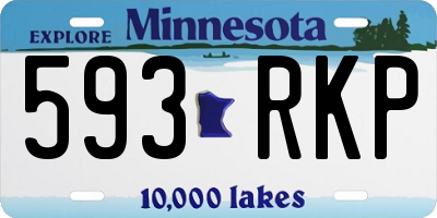 MN license plate 593RKP
