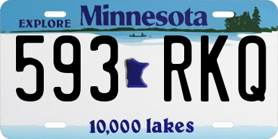 MN license plate 593RKQ