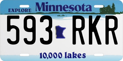MN license plate 593RKR