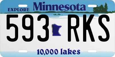 MN license plate 593RKS