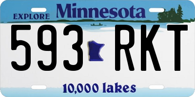 MN license plate 593RKT