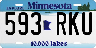MN license plate 593RKU