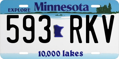 MN license plate 593RKV